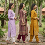 Pack of 3 Elegant Kurta Pants & Dupatta Set (E-04)