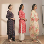 Pack Of 3 Kurta Sets Beautiful with dupatta Trendy Ethnic Wear  in One Deal (A-14)