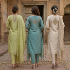 Pack of 3 Elegant Kurta Pants & Dupatta Set (E-05)