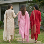 Pack of 3 Elegant Kurta Pants & Dupatta Set (E-06)
