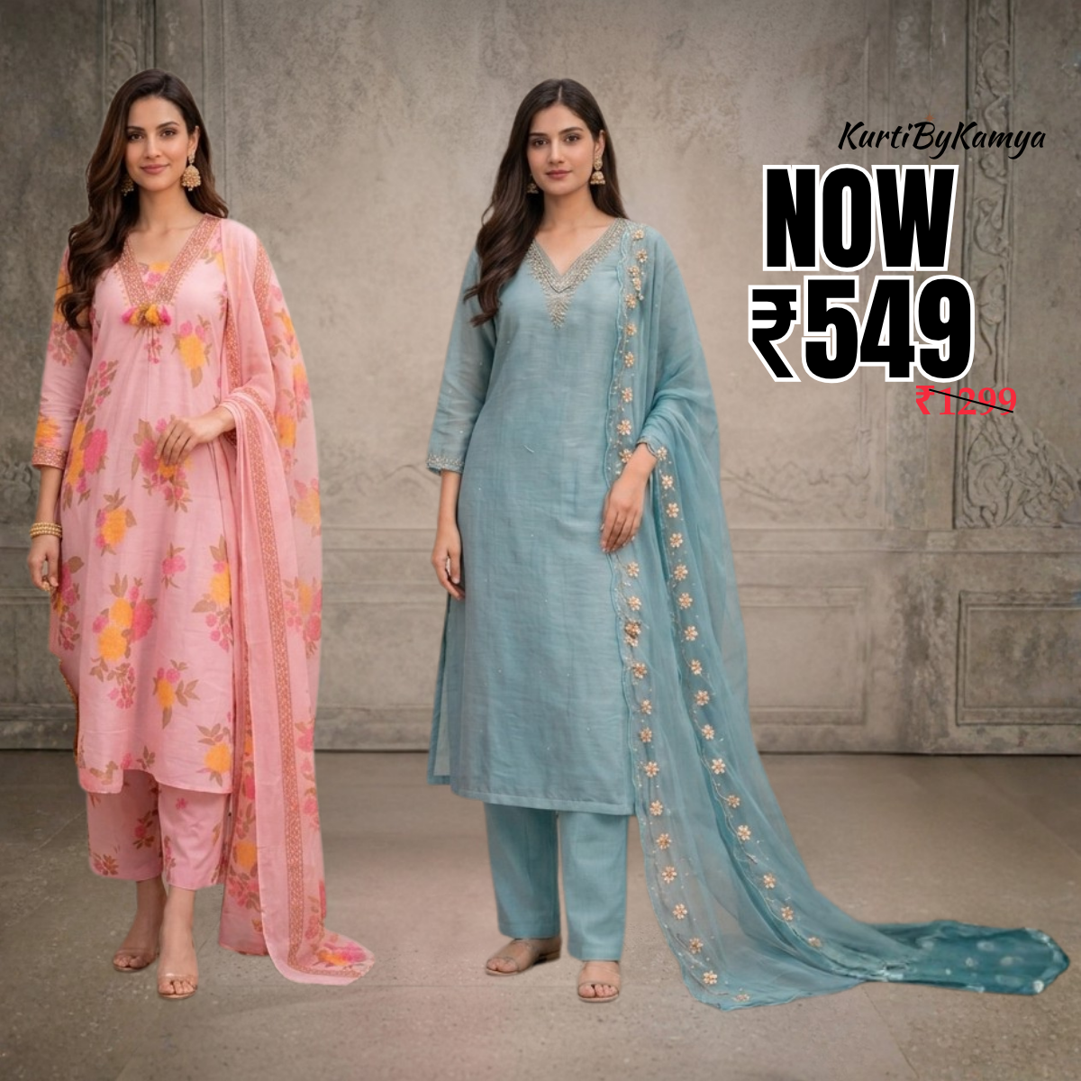 Women’s Kurta Set with Dupatta (KD-4)