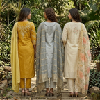 Pack of 3 Elegant Kurta Pants & Dupatta Set (E-07)