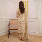 3 Combo Set Included Kurta, Pants & Dupatta with elegant prints | KS-02