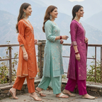 Pack of 3 Elegant Kurta Pants & Dupatta Set (E-08)