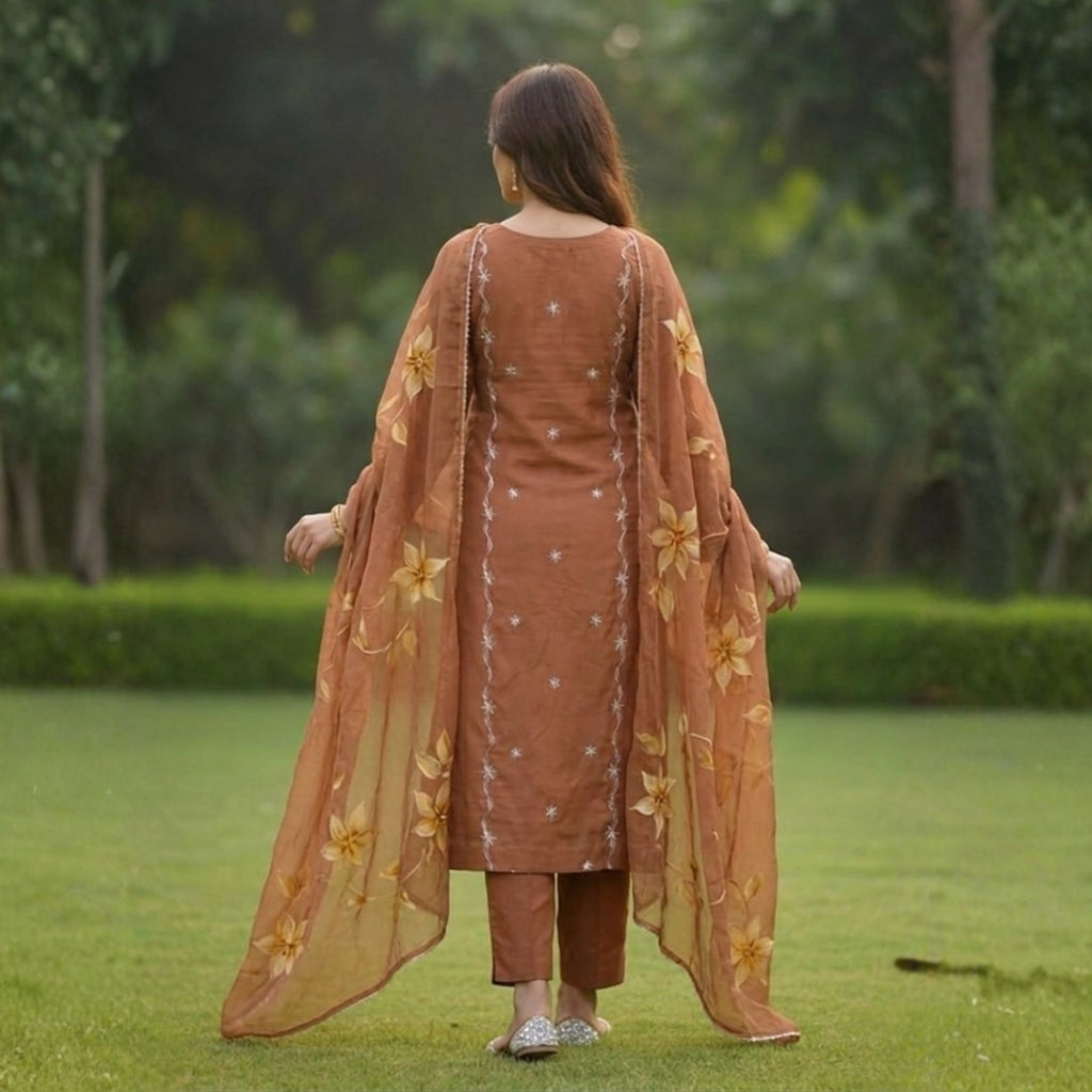 3 Combo Set Included Kurta, Pants & Dupatta with elegant prints | KS-02