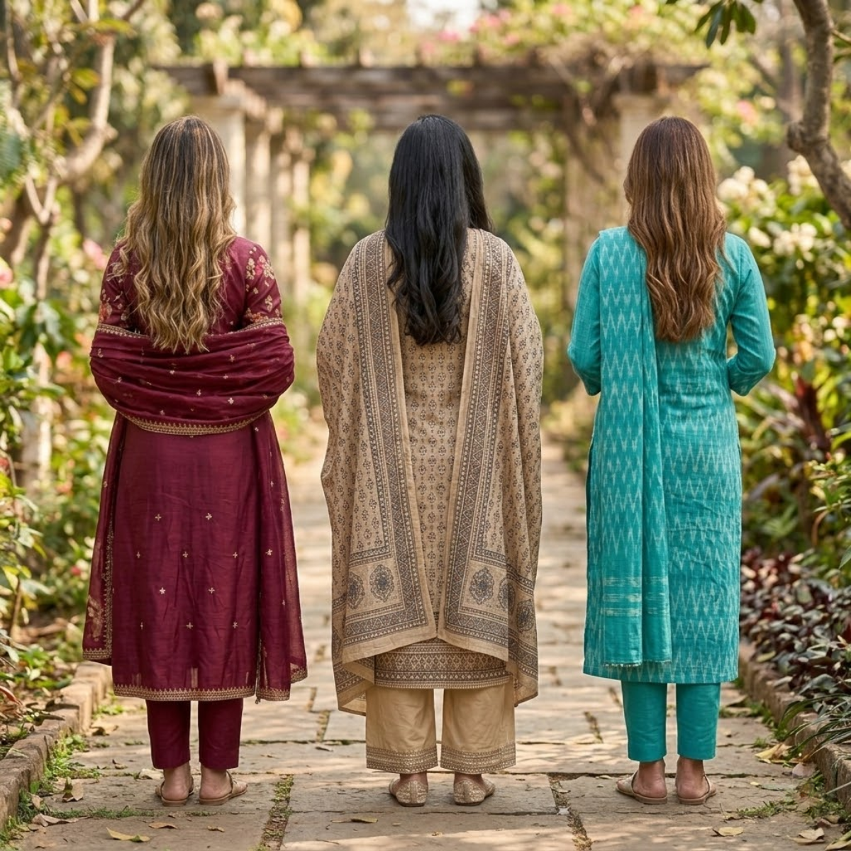 Pack of 3 Women’s Designer Kurta Sets – Ethnic Kurta Pant Dupatta Set for Women (P3K-6)
