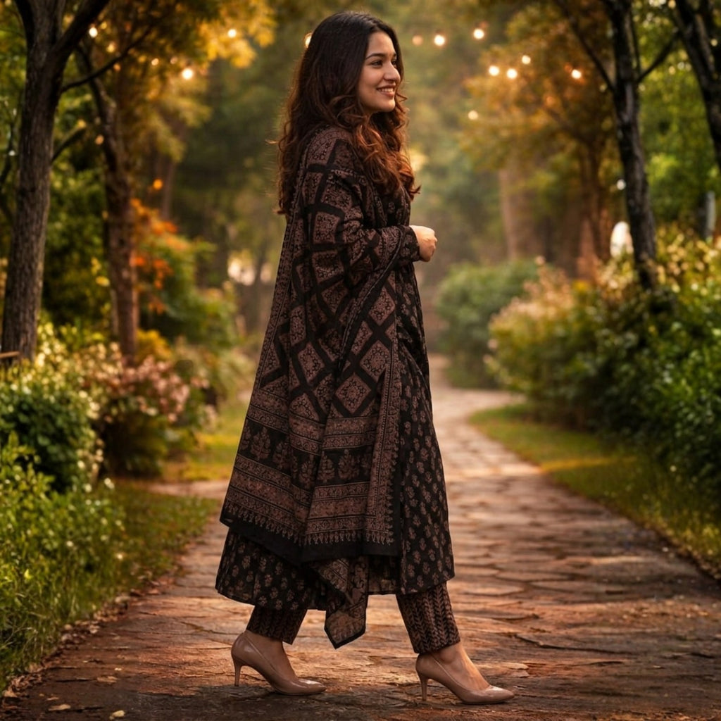 3 Combo Set Included Kurta, Pants & Dupatta with elegant prints | KS-03