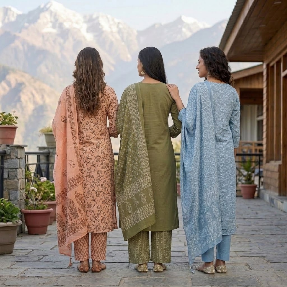 Pack of 3 Women’s Designer Kurta Sets – Ethnic Kurta Pant Dupatta Set for Women (P3K-7)