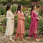 Pack of 3 Elegant Kurta Pants & Dupatta Set (E-10)