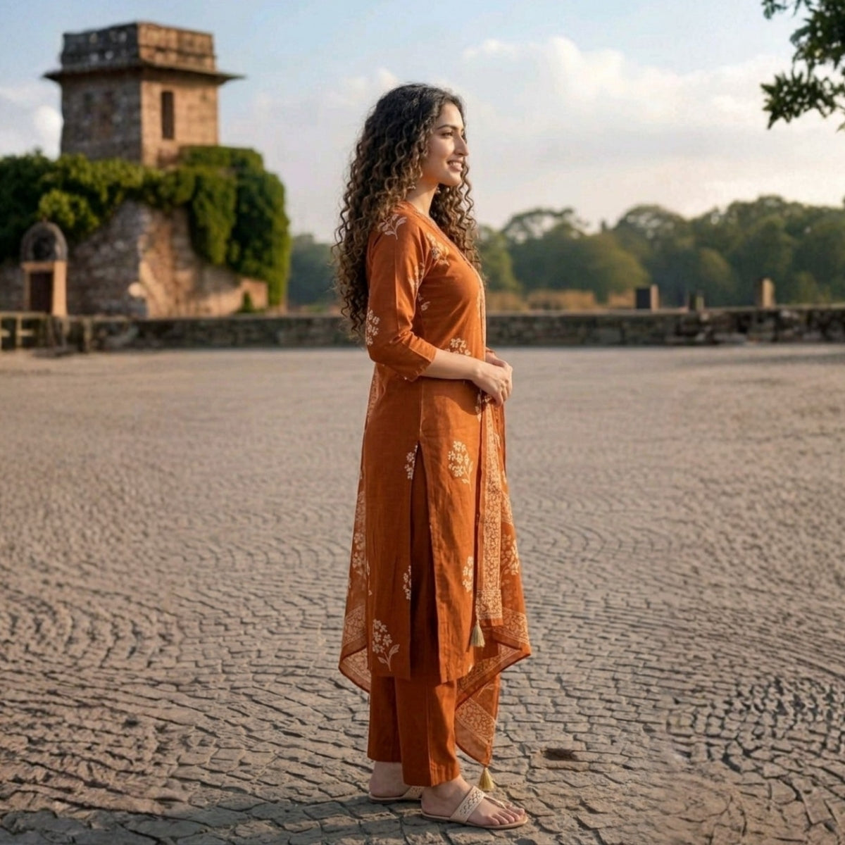 3 Combo Set Included Kurta, Pants & Dupatta with elegant prints | KS-03