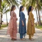 Pack of 3 Women’s Designer Kurta Sets – Ethnic Kurta Pant Dupatta Set for Women (P3K-8)