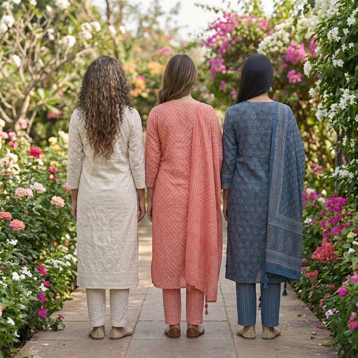 Pack of 3 Women’s Designer Kurta Sets – Ethnic Kurta Pant Dupatta Set for Women (P3K-9)