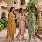 Pack of 3 Women’s Designer Kurta Sets – Ethnic Kurta Pant Dupatta Set for Women (P3K-1)