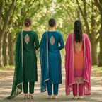 Pack of 3 Elegant Kurta Pants & Dupatta Set (E-01)