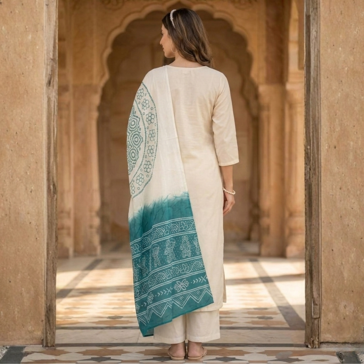 Pack of 3 Kurta Pant Set with Dupatta (DMK-8)
