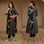 Pack of 2 Premium Cotton Kurtis with Pant & Dupatta – Casual Ethnic| C-17