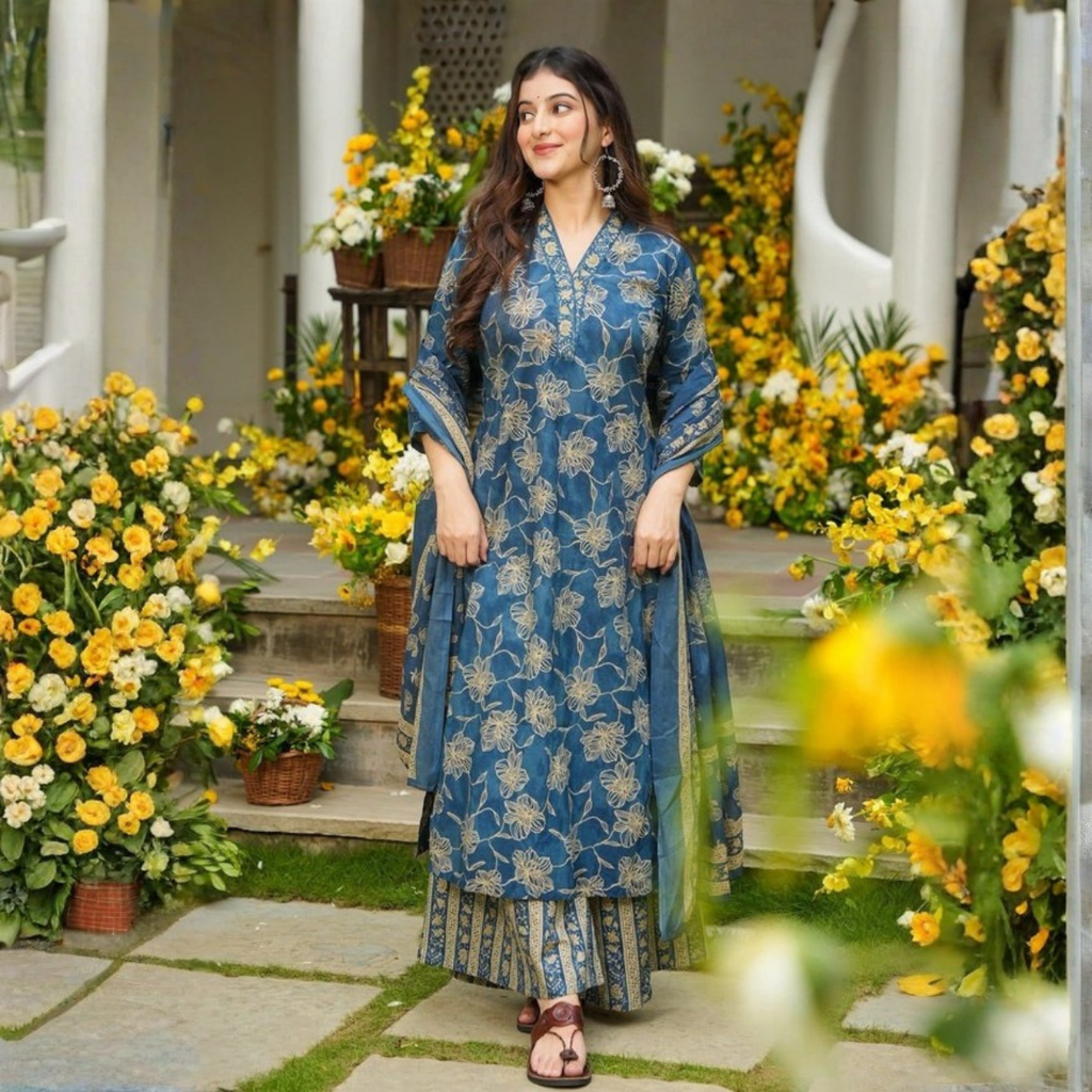 Pack of 3 Kurta Pant Set with Dupatta (DMK-9)