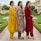 Pack of 3 Elegant Kurta Pants & Dupatta Set (E-02)