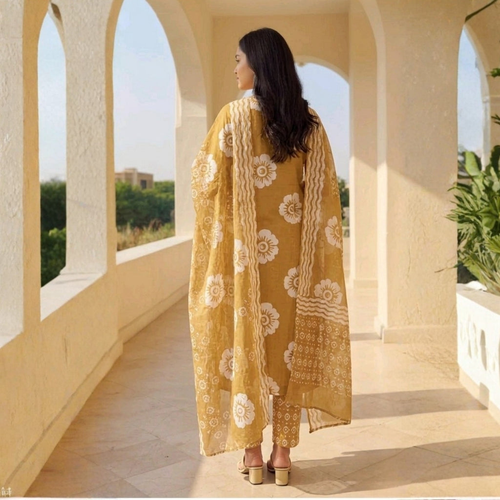 3 Combo Set Included Kurta, Pants & Dupatta with elegant prints | KS-01
