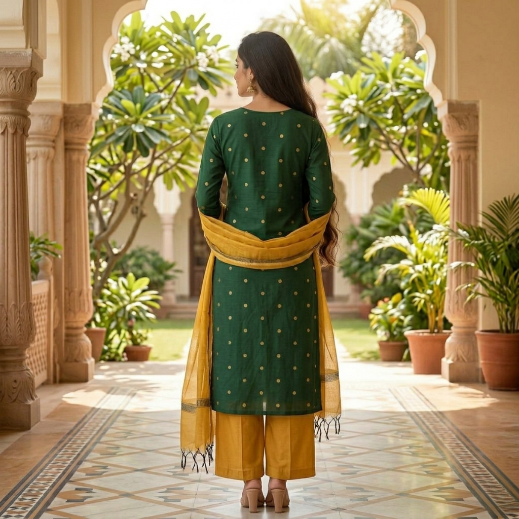 Pack of 3 Kurta Pant Set with Dupatta (DMK-10)