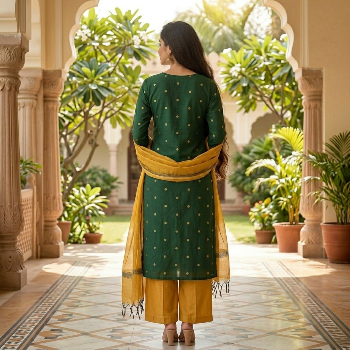 Pack of 3 Kurta Pant Set with Dupatta (DMK-10)