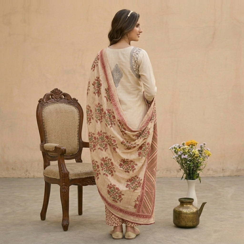 Pack of 3 Kurta Pant Set with Dupatta (DMK-10)