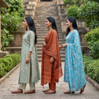 Pack of 3 Women’s Designer Kurta Sets – Ethnic Kurta Pant Dupatta Set for Women (P3K-17)