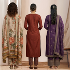 Pack Of 3 Kurta Sets Beautiful with dupatta Trendy Ethnic Wear  in One Deal (A-12)