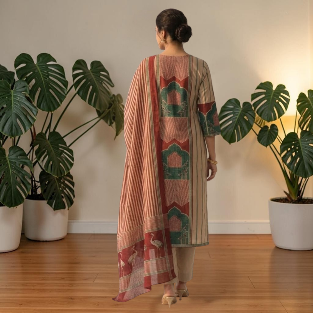 Pack of 3 Kurta Pant Set with Dupatta (DMK-3)