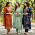 Pack of 3 Women’s Designer Kurta Sets – Ethnic Kurta Pant Dupatta Set for Women (P3K-18)