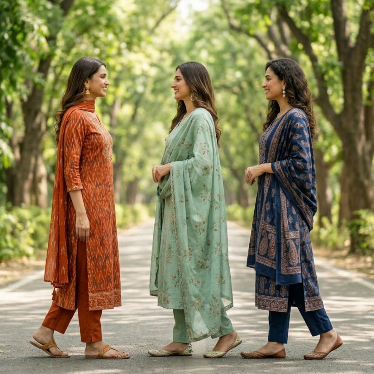 Pack of 3 Women’s Designer Kurta Sets – Ethnic Kurta Pant Dupatta Set for Women (P3K-18)