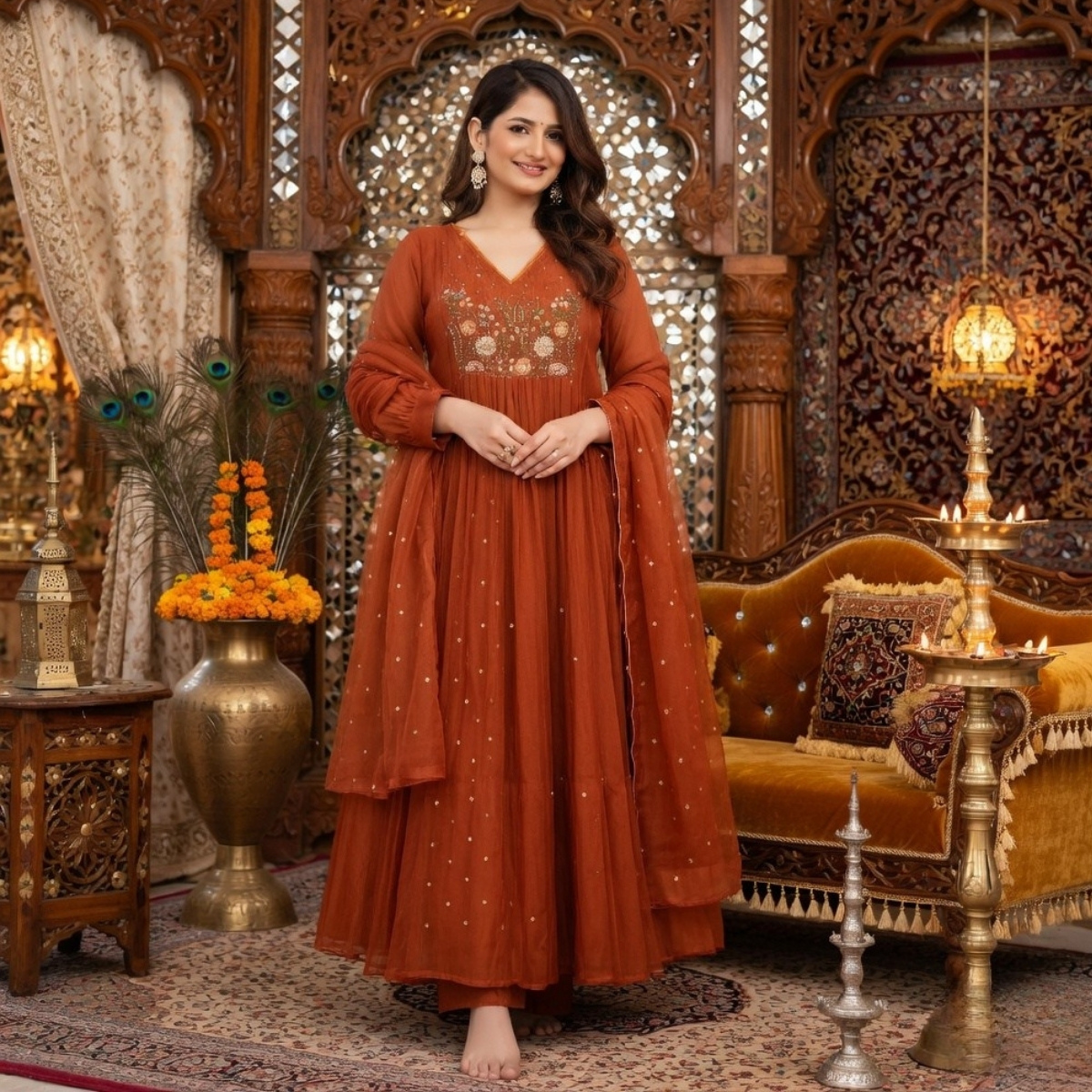 Pack of 3 Kurta Pant Set with Dupatta (DMK-2)