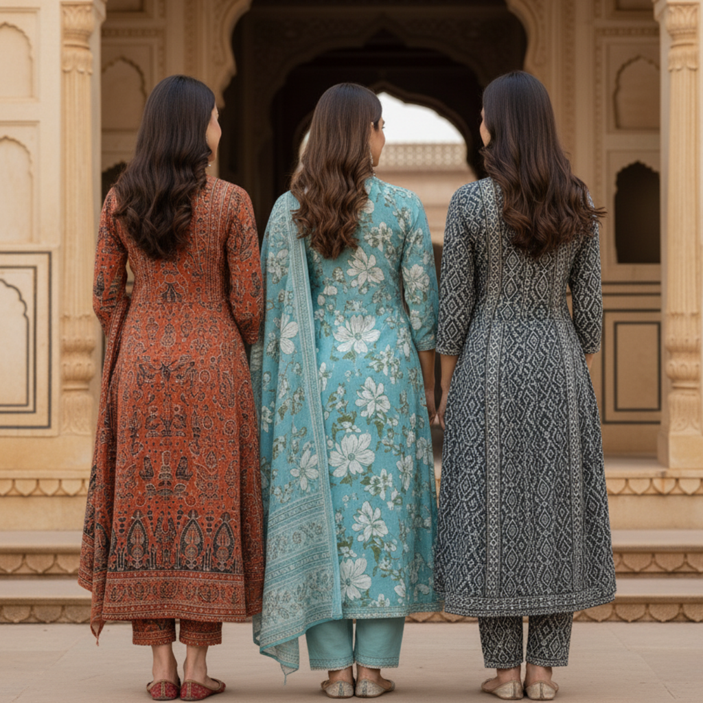 Pack of 3 Women’s Designer Kurta Sets – Ethnic Kurta Pant Dupatta Set for Women (P3K-20)