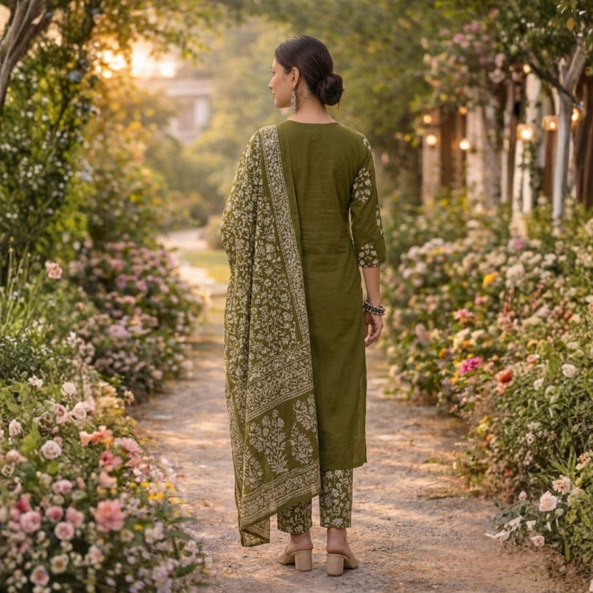 3 Combo Set Included Kurta, Pants & Dupatta with elegant prints | KS-01