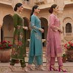 Pack of 3 Elegant Kurta Pants & Dupatta Set (E-03)